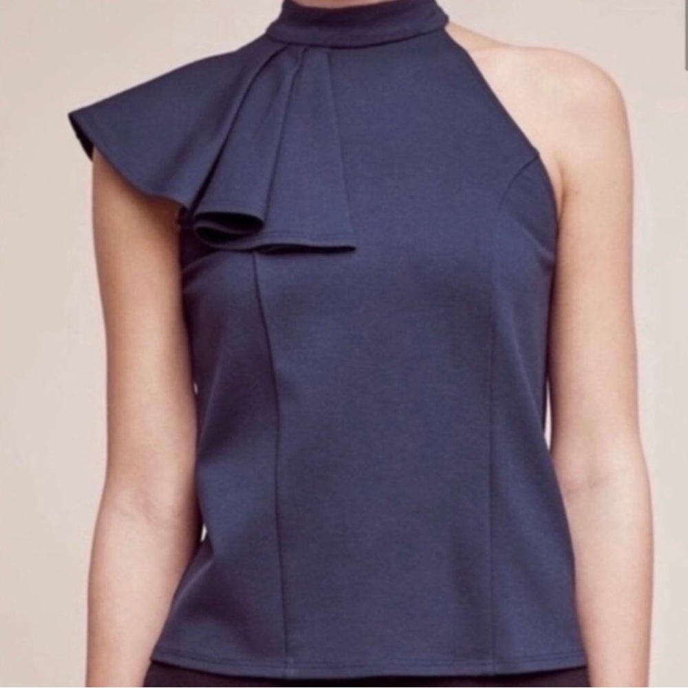 Anthropologie by Eri + Ali Elegant Navy Women's top